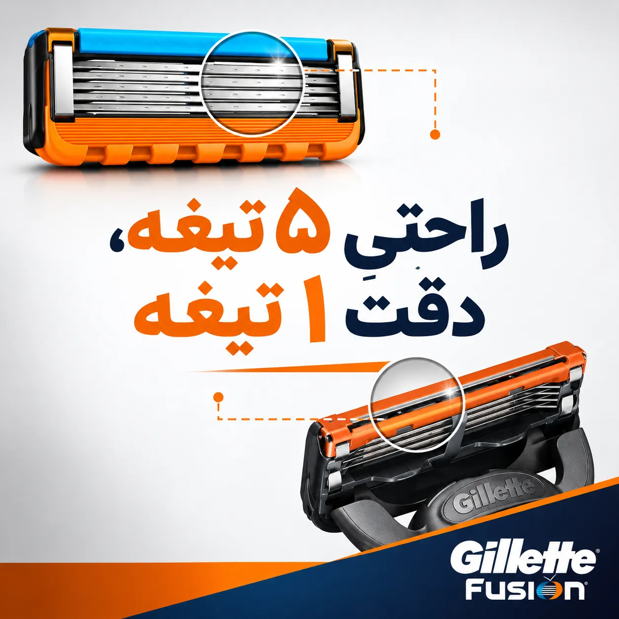 تیغ یدک ژیلت مدل Fusion 5 بسته 4 عددی